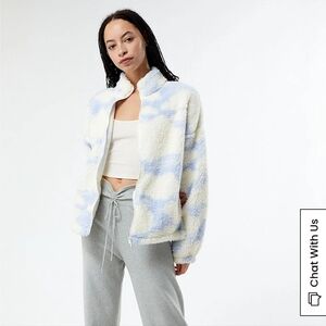 Roxy x Chloe Kim In The Clouds Sherpa Full Zip Fleece Jacket W/ Pockets Small